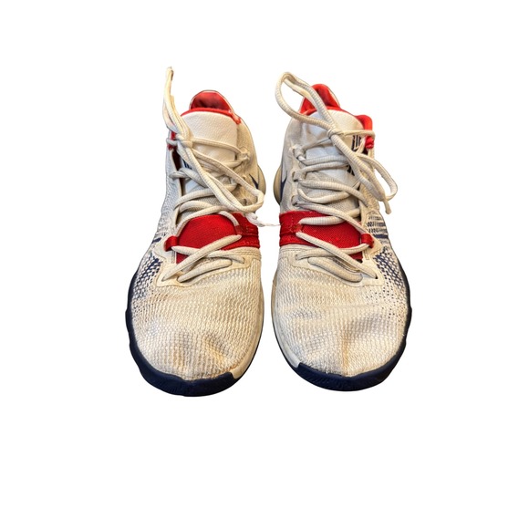 Nike Kyrie IV 4 Basketball Shoes Sneakers White Blue Red Men's Size 9.5 - Picture 3 of 6